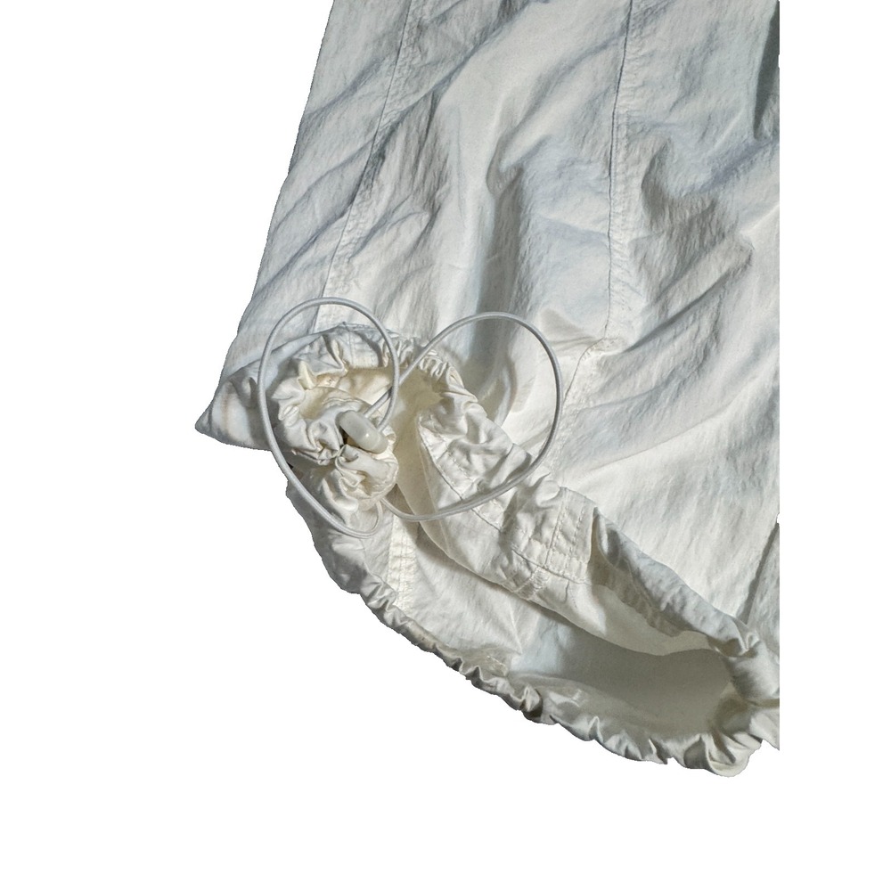 Free People Movement Off the Record Pants L Wide Leg White Utility Y2K Parachute - Picture 12 of 16